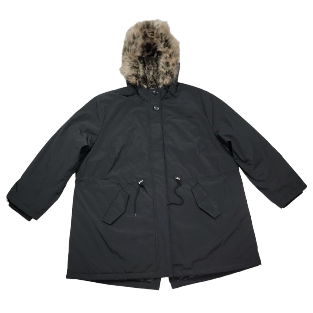 Levis Womens Faux Fur Lined Hooded Parka Jacket Sz 4X